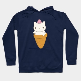 Kawaii Ice Cream Cat Cone T-Shirt Hoodie